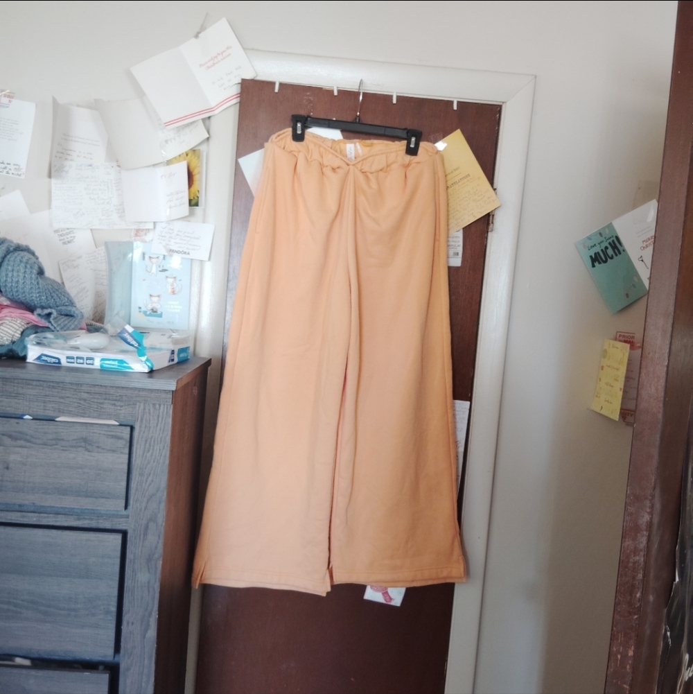 OUT FROM UNDER Asymmetrical Wide Leg Sweatpants - Medium